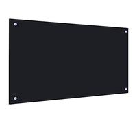 AUVYI Crédence de Cuisine in vetro temperato, 90 x 50 cm, colore: nero - paraspruzzi per fornello