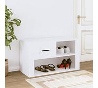 AUVYI Organizer per scarpe da camera da letto, bianco, 80 x 35 x 45 cm, in legno classico, per evitare la polvere, spazio sufficiente per le piante in vaso