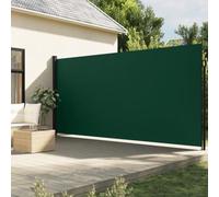 AUVYI Tenda da sole laterale da giardino, verde scuro, per terrazze, allungabile, opaca, protezione dai raggi UV, protezione dal vento, in tessuto e alluminio