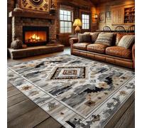 AUWUUA Tappeti nativi americani 100x200 cm tappeto vintage azteco del sud-ovest, tappeti geometrici antiscivolo lavabili per soggiorno, camera da letto, ingresso boho rustici etnici tribali