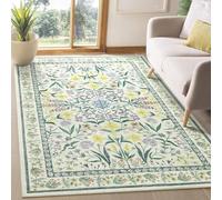 AUWUUA Tappeti vintage floreali per ingresso 60x180 cm Tappeti verdi boho per camera da letto, sala da pranzo, cameretta dei bambini, ufficio, tappetino lavabile in lavatrice per cucina e bagno