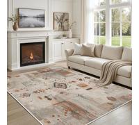 AUWUUA Tappeto Aztec 60x90cm Tappeto etnico tribale astratto del sud-ovest, tappetini antiscivolo Boho Vintage Geometrico da fattoria per camera da letto Ingresso Cucina Corridoio