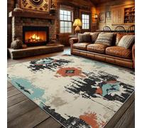 AUWUUA Tappeto da corridoio Southwestern Rugs 250x365 cm, tappeto da corridoio con motivi tribali aztechi nativi americani, tappeto antiscivolo lavabile per soggiorno camera da letto cucina zerbino