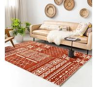 AUWUUA Tappeto marocchino geometrico lavabile 120x170cm Vintage etnico tribale boho antiscivolo grande tappeto per soggiorno camera da letto cucina ingresso