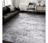 AUWUUA Tappeto moderno astratto grigio per soggiorno 120x200 cm, grande tappeto lavabile, tappeti neutro morbido antiscivolo per camera da letto, cucina, ingresso, sala da pranzo, ufficio