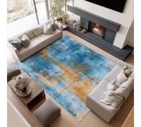 AUWUUA Tappeto moderno astratto per soggiorno 140x260cm Tappeti lavabili per camera da letto, tappeto morbido antiscivolo per sala da pranzo aula ufficio domestico sottile