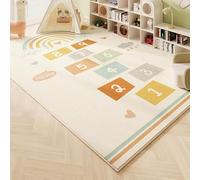 AUWUUA Tappeto per la sala giochi dei bambini 120x170cm, tappeto lavabile con numeri e campana, tappeti morbidi e antiscivolo per camerette dei bambini, aule, camerette per neonati, decorazioni