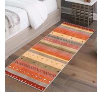 AUWUUA Tappeto Runner Marocchino Corridoio 210x270cm Lavabile Boho Cucina Runner, Morbido Pelo Corto Antiscivolo per Camera da Letto, Cucina, Lavanderia, Ingresso, Soggiorno