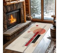 AUWUUA Tappeto Runner Moderno di Metà Secolo per Corridoio 210x280cm Tappeti Lavabili a Strisce Geometriche Astratti per Soggiorno Camera da Letto Cucina, Tappeto Morbido e Sottile Antiscivolo