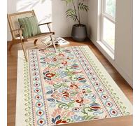 AUWUUA Tappeto vintage in stile bohémien del sud-ovest, 50x130 cm, stile country, antiscivolo, morbido, a pelo corto, lavabile Tappeto per zerbino d'ingresso della camera da letto,sottile