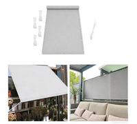 AUWUUA Tenda a Vela Parasole 0.75x19.5M Vela ombreggiante Impermeabile Rettangolare con Occhiell, Privacy Vele Parasole Protezione UV per Esterno, Giardino e Terrazza, Piscina, Grigio