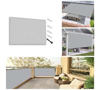 AUWUUA Tenda da Sole Impermeabile 4x8.5M Telo parasole con Occhielli, Impermeabile Vele Parasole Protezione UV per Esterno, Giardino e Terrazza, Piscina, Balconi e Ringhiere, Grigio chiaro