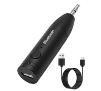 Aux Adattatore Jack Bluetooth per Auto, Bluetooth 5.3 Adattatore Aux, Jack 3.5 con Microfono Più Forte per Kit per Auto Altoparlante Stereo Domestico Cuffie Streaming Musicale (Chiamate in vivavoce)