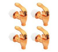 AUXBC 4 beccucci di ricambio in plastica oro rosa per distributori di bevande, rubinetto erogatore d'acqua a pressione, beccuccio universale per caraffa per contenitori di vetro, rubinetto facile da