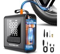 AUXBEAM H4Pro, compressore d'aria portatile, 150 psi, 2 in 1, ricaricabile, 5200 mAh, 4 modalità di gonfiaggio preimpostate, pompa ad aria da 12 V, con schermo LCD, per auto, moto, bici, palloni