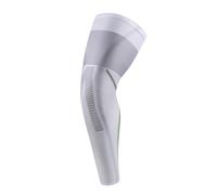AUXDIQ 1 Coppia Gambali Compressione Uomo Donna Ciclismo Manicotti Gambe Ginocchiera Basket Ginocchio Compressione Bianco