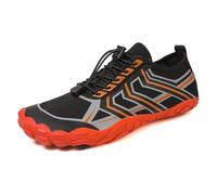 AUXDIQ Scarpe da Immersione Donna Uomo Scarpe da Scoglio Scarpe Barefoot Scarpe da Mare Scarpette da Bagno, Arancione, 37 EU