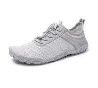 AUXDIQ Scarpe da Immersione Donna Uomo Scarpe da Scoglio Scarpe Barefoot Scarpe da Mare Scarpette da Bagno, Grigio, 37 EU