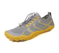 AUXDIQ Scarpe da Immersione Donna Uomo Scarpe da Scoglio Scarpe Barefoot Scarpe da Mare Scarpette da Bagno, Giallo, 42 EU