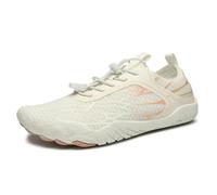 AUXDIQ Scarpe da Immersione Donna Uomo Scarpe da Scoglio Scarpe Barefoot Scarpe da Mare Scarpette da Bagno, Bianco, 39 EU