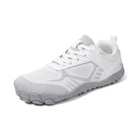 AUXDIQ Scarpe da Immersione Donna Uomo Scarpe da Scoglio Scarpe Barefoot Scarpe da Mare Scarpette da Bagno, Bianco, 37 EU