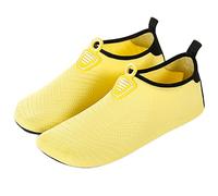 AUXDIQ Scarpe da Immersione Scarpe da Scoglio Scarpe Barefoot Scarpe da Mare Scarpette da Bagno Donna Uomo Giallo 37/38 EU