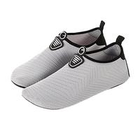 AUXDIQ Scarpe da Immersione Scarpe da Scoglio Scarpe Barefoot Scarpe da Mare Scarpette da Bagno Donna Uomo Grigio 35/36 EU