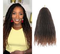 Auxemuen Marley Twist Braiding Hair Marley Twist Hairs Lunghi Capelli Cubani Marleys Afro Kinky Curly Twists Faux Locs Trecce Sintetiche all'Uncinetto Extension per Capelli (T30#, 35,6 cm (Confezione