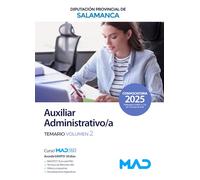 Auxiliar Administrativo/a de la Diputación Provincial de Salamanca. Temario volumen 2
