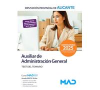 Auxiliar de Administración General de la Diputación Provincial de Alicante. Test del temario