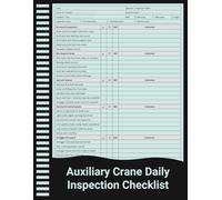 Auxiliary Crane Daily Inspection Checklist: Pre-Operation Safety and Rigging Inspection Record for Crane Operators, Inspectors, and Construction Teams.