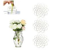 Auxiliaryn Stainless Steel Floral Grid Organizer, Easy Arranger Floral Organizer, Plant Flowers Stem Grid Holder Insert, Reusable Flower Arrangement Holder for Bouquets (Cinq tailles mélangées,Gold)