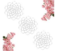 Auxiliaryn Stainless Steel Floral Grid Organizer, Flower Grid for Vase, Flower Arrangement Holder, Flower Frogs for Arrangements Vase, Reusable Floral Grid for Vase Stem Bouquets (Silver - 5in)