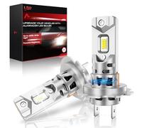AUXIRACER Ampoule LED h7 pour voiture, 120W, 30000lm, 6500K Blanc 12V Ampoule LED pour voiture, Kit de conversion feux de route/feux de croisement pour voiture, 2 SET.