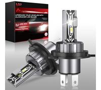 AUXIRACER H4 LED, Lampadina h4 80 W, 6500 K, 12 V, bianco freddo, lampadina LED H4, IP68, impermeabile, H4, lampadina per fari auto, lampadine di ricambio per lampade alogene e kit xeno, 2 lampadine