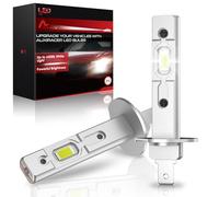 AUXIRACER Lampadina H1 LED, chip CSP 6500K 600%,12V，100W lampadina automotive H1 LED abbagliante e anabbagliante, lampadina per esterni, sostituzione per alogeni e xeno (2 lampade)