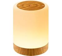 Auxmir Lampada da Comodino LED Touch, Luce Notturna senza Fili, Colori RGB, 4 Modalità, 5 Livelli di Luminosità, 3000mAh Ricaricabile, Funzione Timer, Lampada LED per Cameretta, Camera da letto
