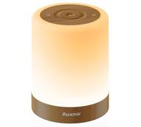 Auxmir Lampada da Comodino LED Touch, Luce Notturna senza Fili, Colori RGB, 4 Modalità, 5 Livelli di Luminosità, Ricaricabile 3000mAh, Funzione Timer, Lampada LED per Cameretta, Camera da letto