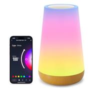 Auxmir Lampada da Comodino Smart, Lampada da Tavolo Compatibile con Apple Homekit, Alexa e Google Home, Luce Notturna Wifi Vocale e Touch, LED Dimmerabile 256 Colori RGB, Lampada Comodino Intelligente