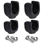 AUXPhome 4/PK (2 Big/Fit 3 "-4,3 cm, 2 Piccole/Misura 2 "-2,8 cm), Clip per porta scaletta da barca, clip per supporto per scala, clip per palo, gomma nera