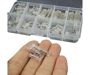 AUXPhome - Confezione da 120 sonagli da pesca, con inserto in acrilico, per pesca e pesca a forma di sonagli in 3 misure