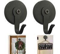 AUXPhome Confezione da 2 ganci magnetici per ghirlande, posizionando un magnete su entrambi i lati del vetro singolo o possono anche essere utilizzati separatamente su porte in acciaio metallico (base