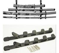 AUXPhome Espositore per spada a 5 livelli, montaggio a parete, supporto per spada, supporto orizzontale da parete per spada samurai, staffa per appendere la spada da samurai - Nessuna spada
