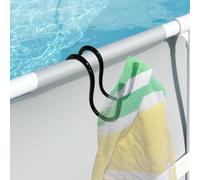 AUXPhome Gancio universale per pali da piscina, ganci scorrevoli per piscina per accessori per piscine fuori terra, asciugamani, tubi, attrezzi da giardino, skimmer e staffa per strumenti di pulizia