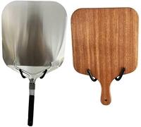 AUXPhome Set di 2 supporti da parete per pizza Peel Rack Pizza Pizza Paddle Porta Pizza Peel Organizer Staffa da Cucina in Metallo Appeso Portautensili Rack con Nero Senza Ciotola per pizza