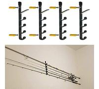 AUXPhome - Supporto da parete per canne da pesca, per garage, capanno e cantina, resistente, può contenere fino a 10 canne da pesca