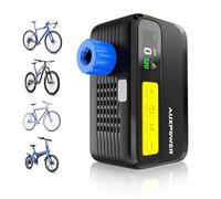 Auxpower Mini pompa elettrica per bicicletta, portatile, con manometro, 120 psi, gonfiaggio rapido, ad alte prestazioni, per pneumatici e palloni (Presta e Schrader)