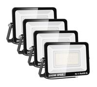 AUXTINGS 200W Faretto Led da Esterno,Faretti Led Esterno 18000LM,6000K Bianca Fredda Faro Impermeabile IP66 Esterno Interno per Giardino Garage parete Cortile Tetto,4 pezzi
