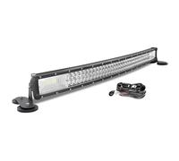 AUXTINGS 32 pollici 82 cm Curva Barra Led Fuoristrada, Con 12V Cablaggio y Supporto Magnetico Staffa,Barra Luce Led Esterno 6000K Per Auto Guida Trattore Camion SUV 4x4 Veicoli Offroad
