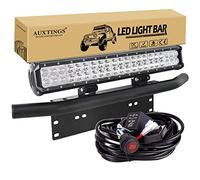 AUXTINGS 50 cm 126W Spot Flood Beam Faro da lavoro con staffa di montaggio targa Kit cablaggio Interruttore a bilanciere Relè di alimentazione Fusibile a lama per Camion Auto ATV SUV 4x4 Trattore